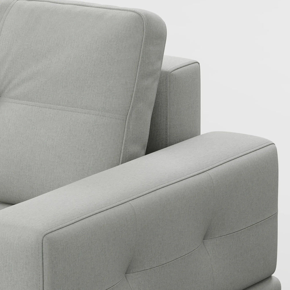 Contemporary Low-Profile Club Chair with Sculptural Wood Frame