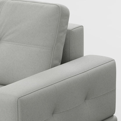 Contemporary Low-Profile Club Chair with Sculptural Wood Frame