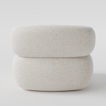 Modern Low-Profile Bouclé Accent Chair with Seamless Curved Design