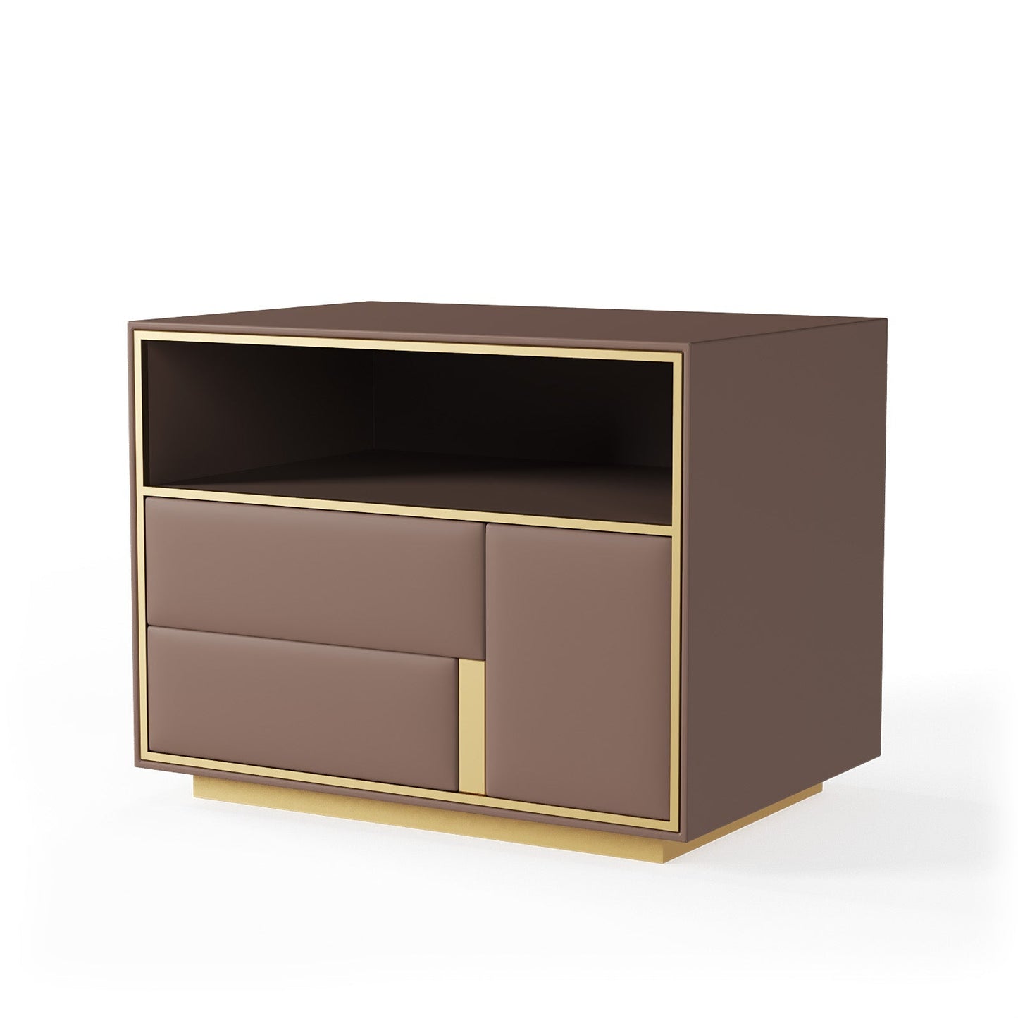 Blush Velvet Touch Bedside Table