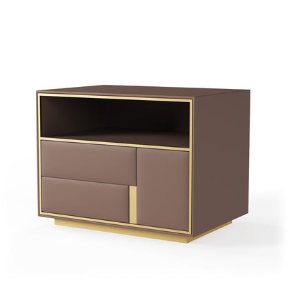 Blush Velvet Touch Bedside Table