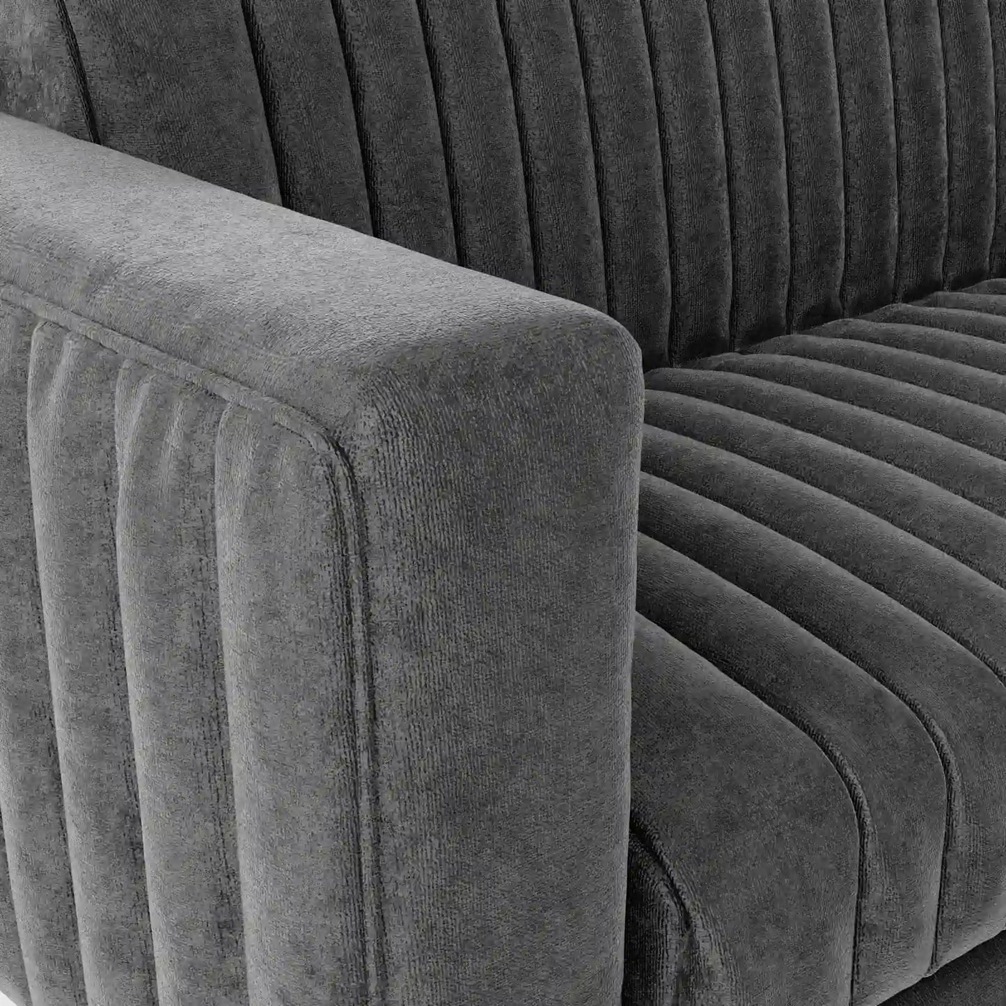 Luxe Ribbed Velvet 3-Seater Sofa Bed