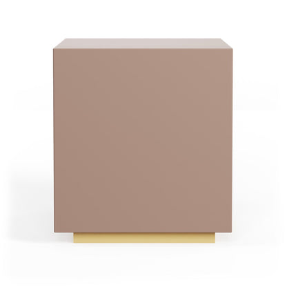 Blush Velvet Touch Bedside Table