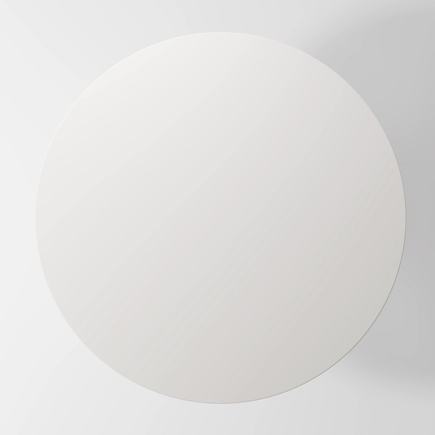 The Alabaster Bistro: Minimalist Round Table with Tapered Geometric Support