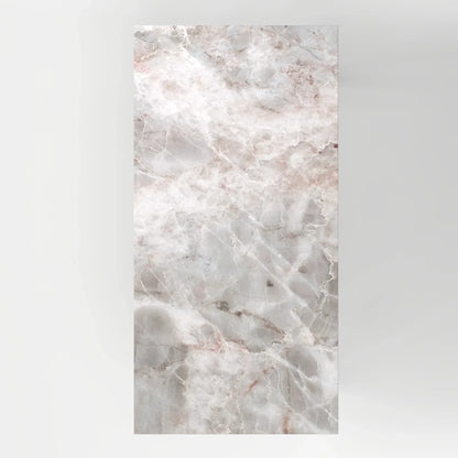 The Noir Ribbed Table: Modern Architectural Pedestal in Dark Stained Oak