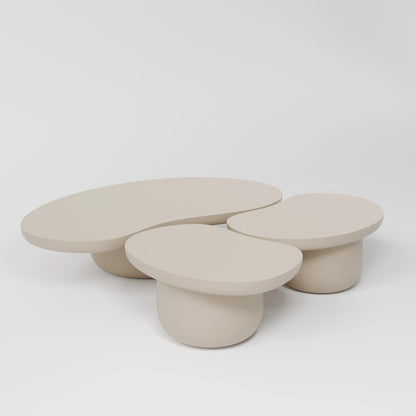 Minimalist High-Gloss Black Nesting Coffee Table