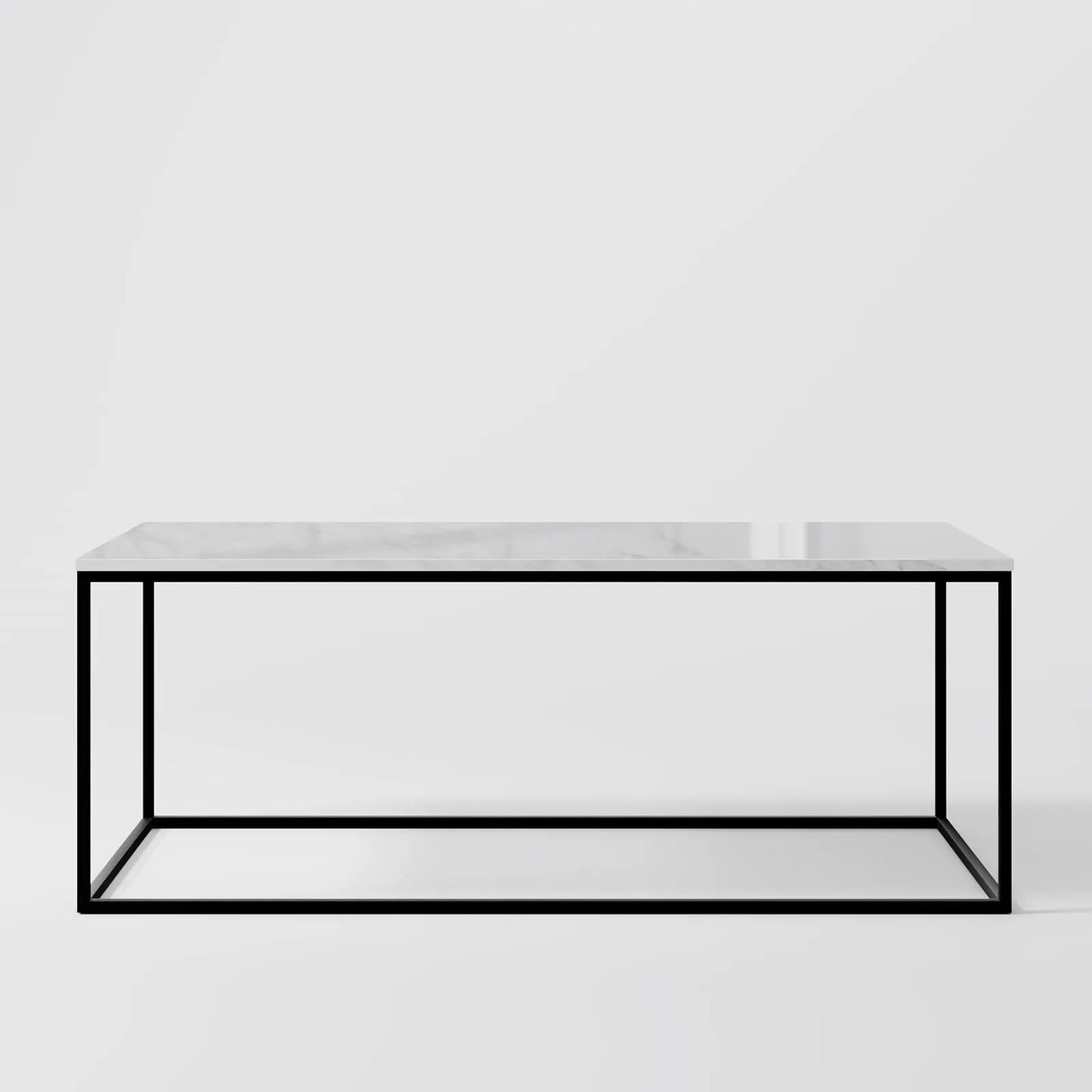 Contemporary Rectangular Black Marble Coffee Table