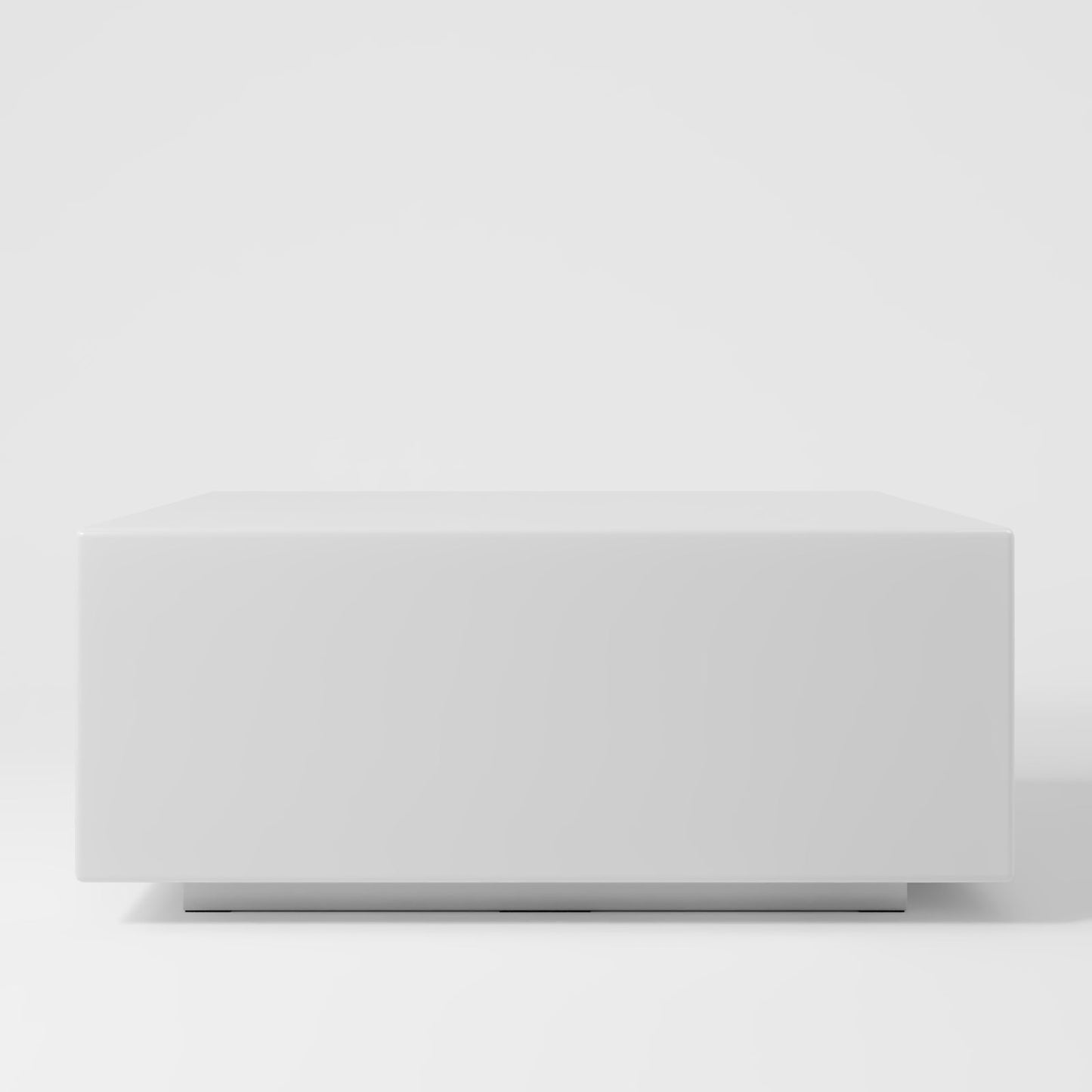 Contemporary Square White High-Gloss Coffee Table