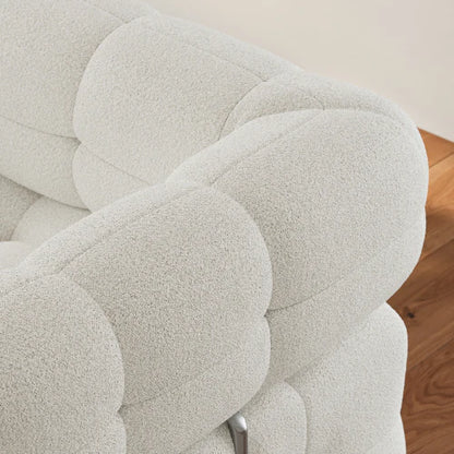 Luxe Ivory Padded-Perimeter Sofa Bed