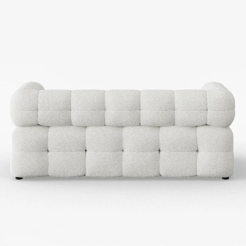 Luxe Ivory Padded-Perimeter Sofa Bed