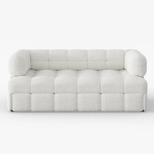 Luxe Ivory Padded-Perimeter Sofa Bed
