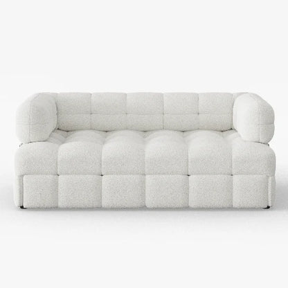 Luxe Ivory Padded-Perimeter Sofa Bed