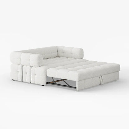 Luxe Ivory Padded-Perimeter Sofa Bed