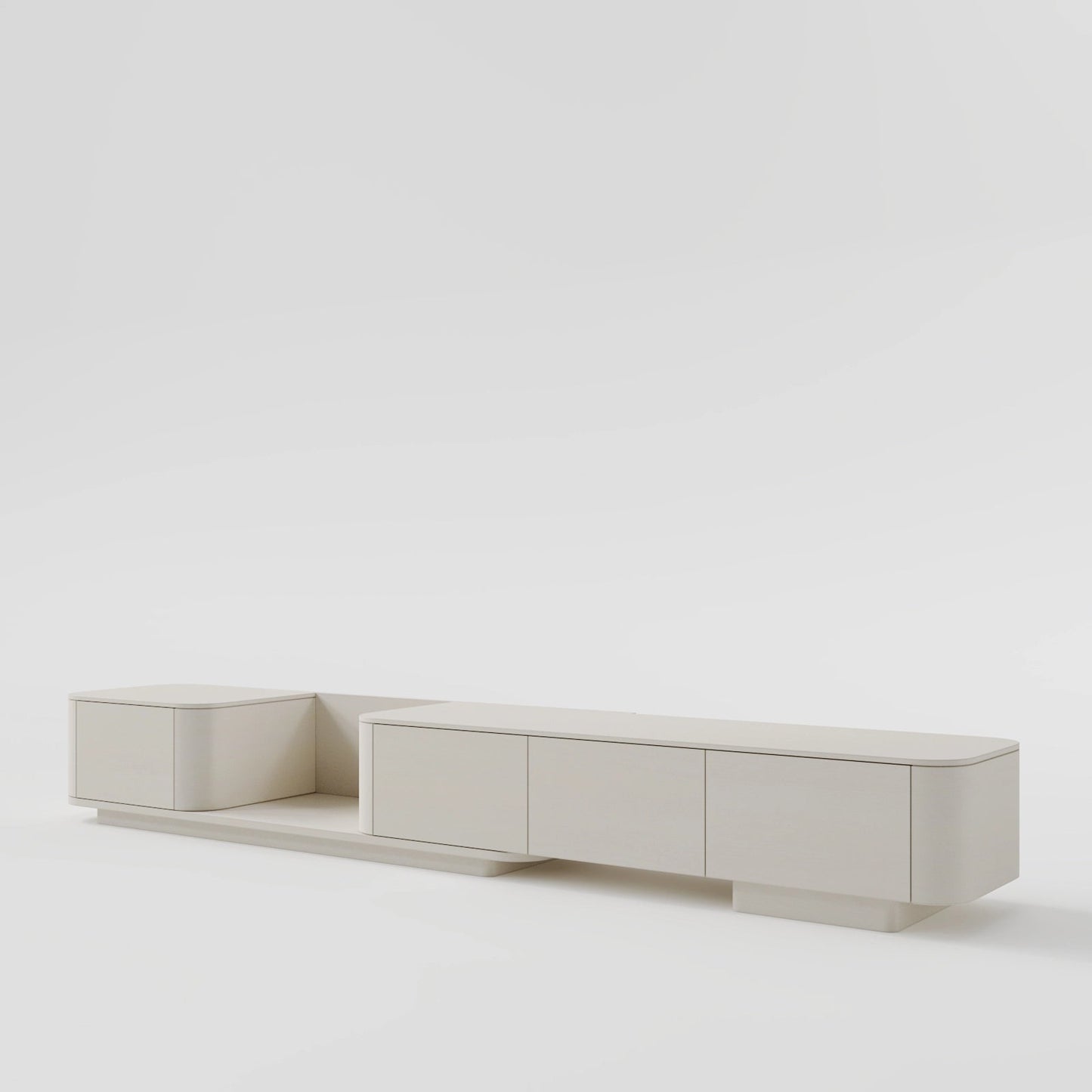 The Flow Console: Cream White Media Unit