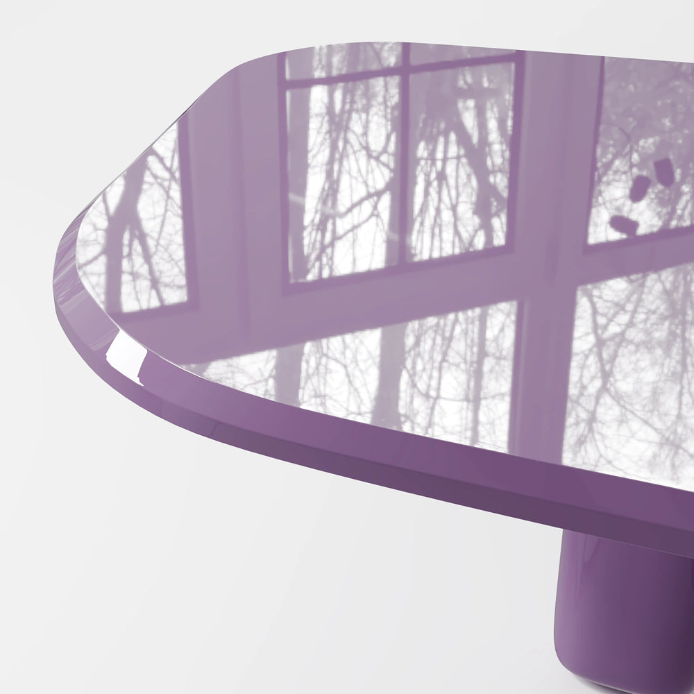 The Aurum Pillar Table: Modern Marble Top with Three Gleaming Brass-Tone Supports