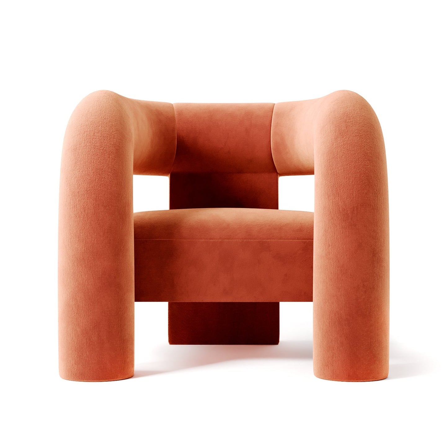 The Veridian Lounge: Architectural Sculptural Chair in Forest Velvet