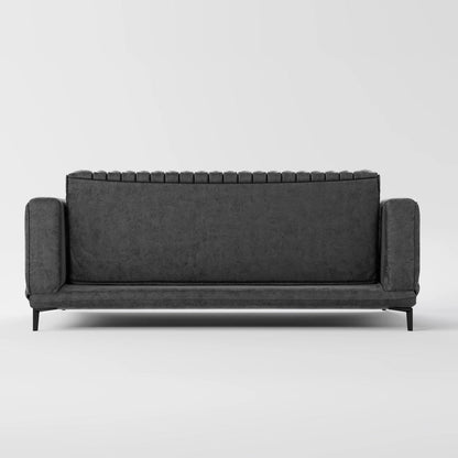 Luxe Ribbed Velvet 3-Seater Sofa Bed