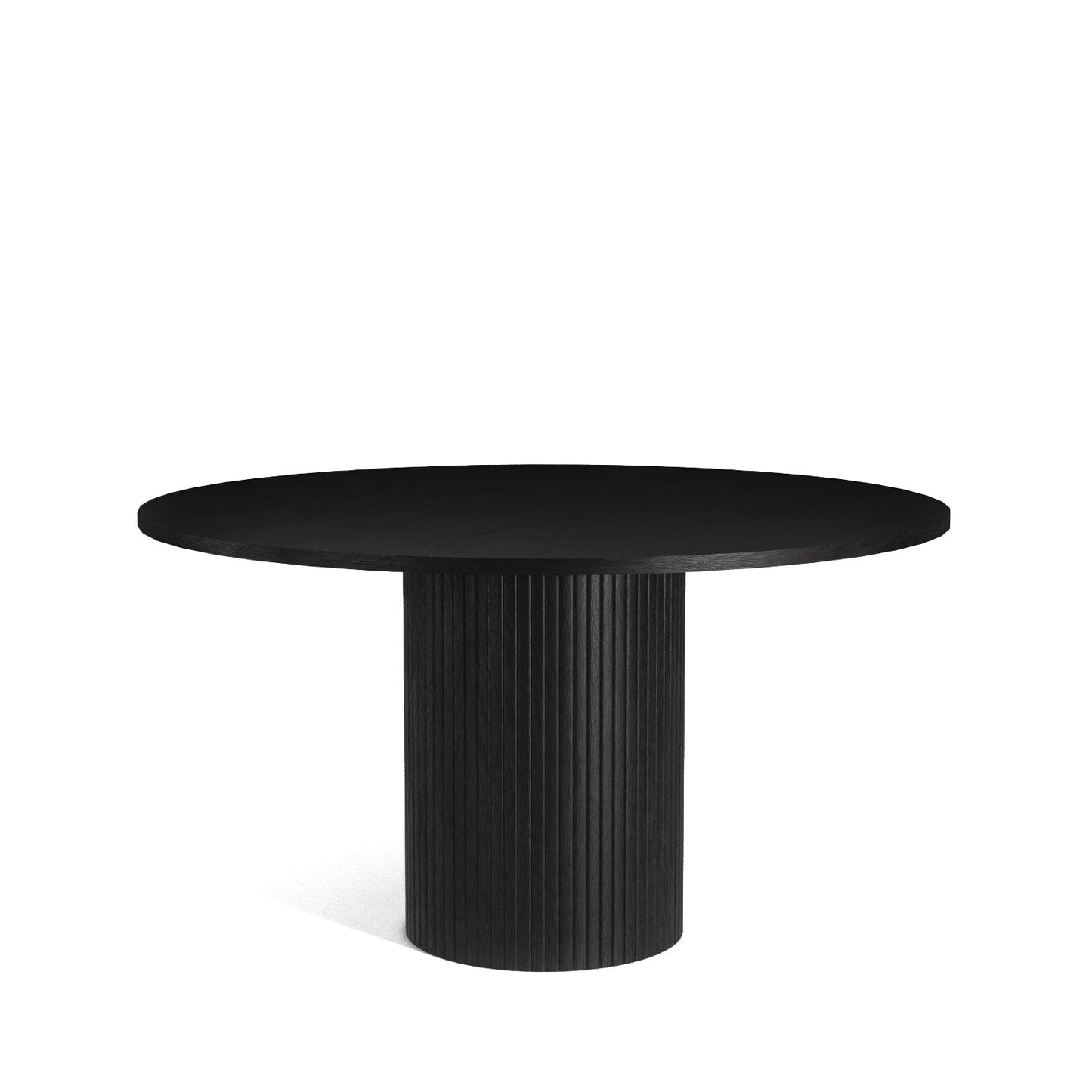 Modern Architectural Cafe Table with Vertical Fluted Column Support