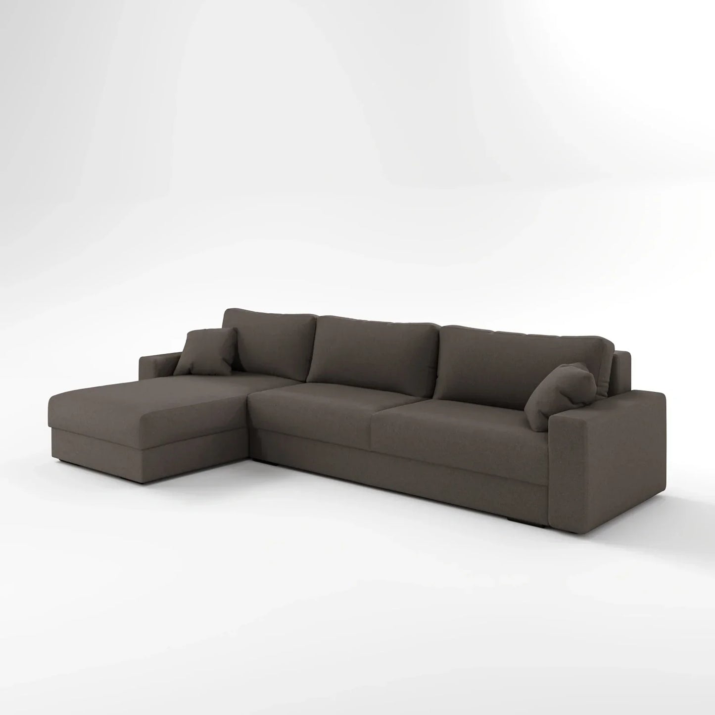 Earth-Tone Grand Sectional 4 Bed Sofa Bed
