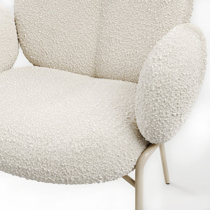 Cloud-Puff Boucle Dining Chair