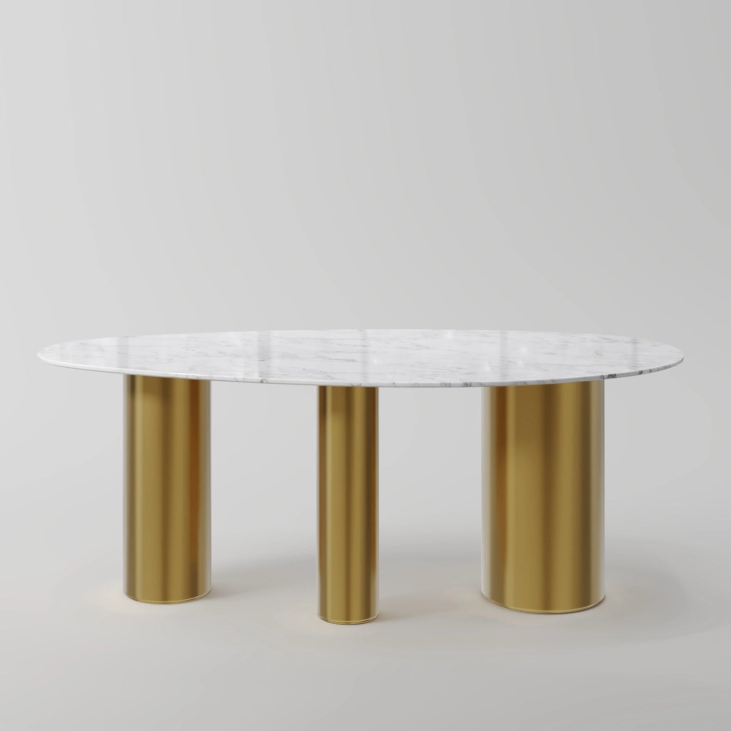 The Cone-Base Marble Table: Modern Sculptural Centerpiece with Conical Support
