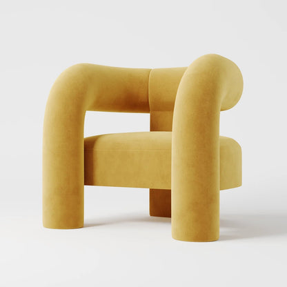 The Veridian Lounge: Architectural Sculptural Chair in Forest Velvet