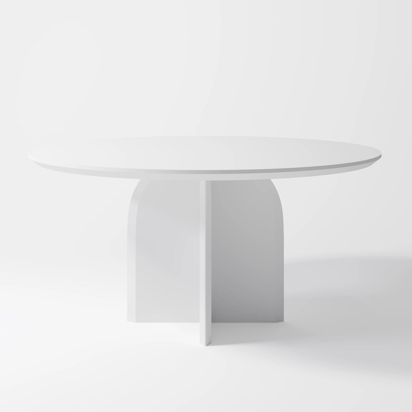 The Monolith Round Table: Modern Brutalist Centerpiece in Textured Grey Stone
