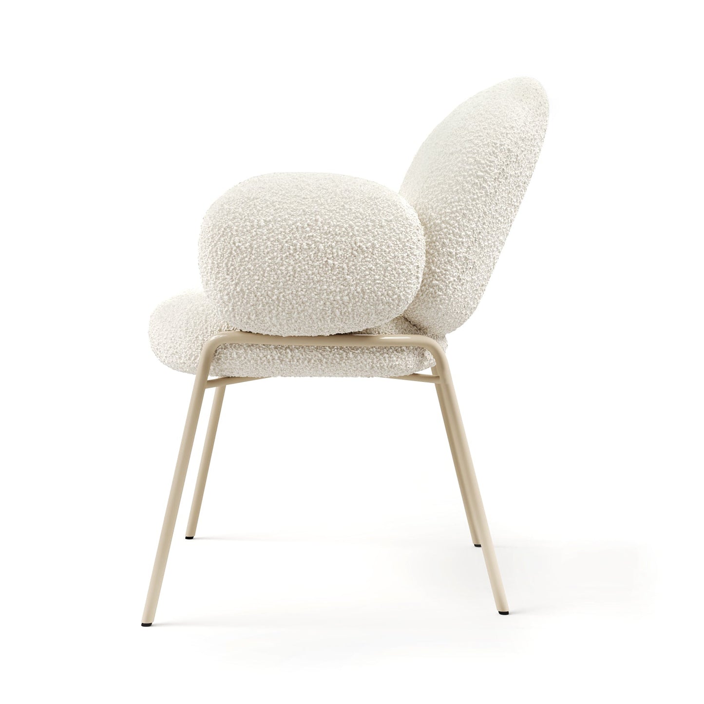 Cloud-Puff Boucle Dining Chair