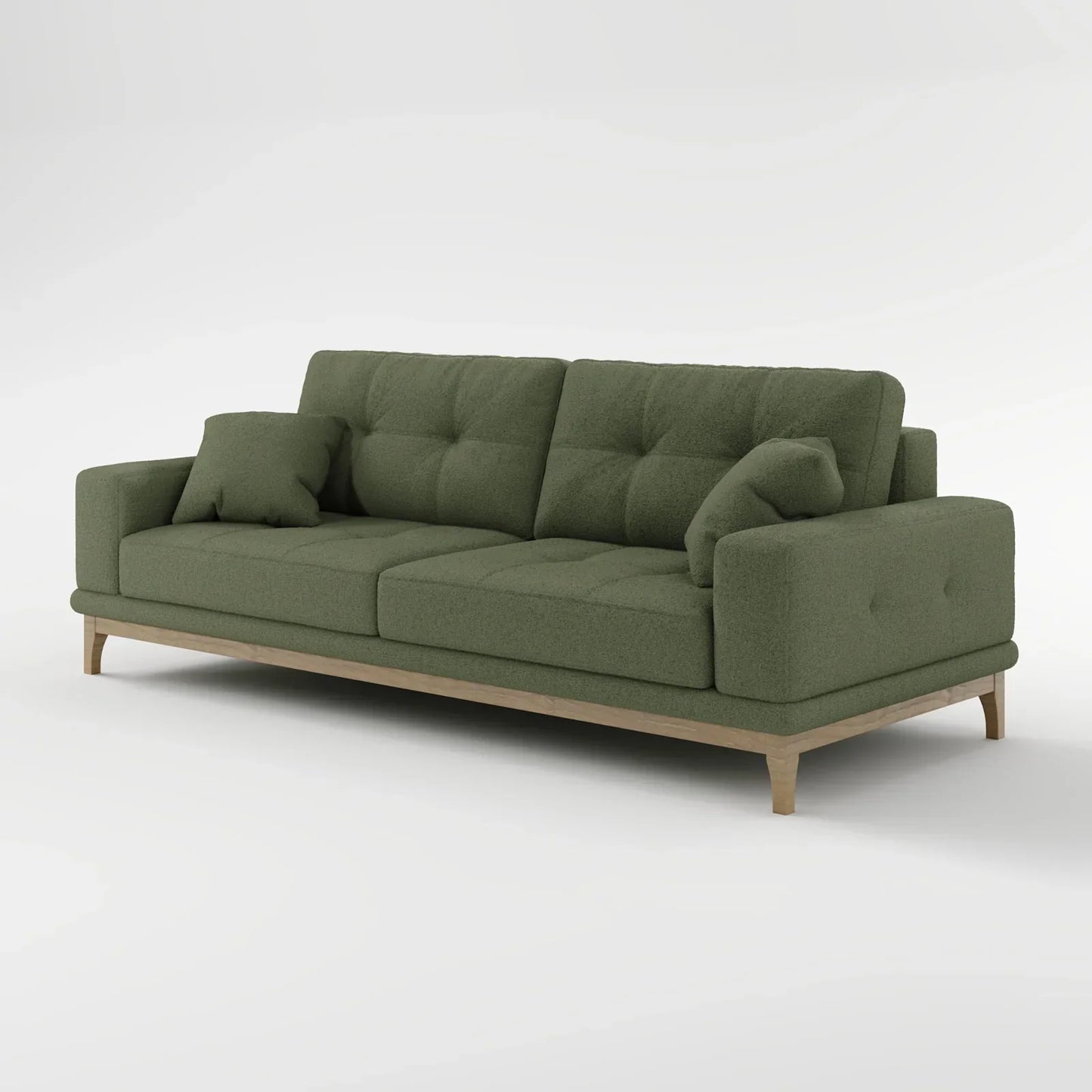 Sage Tufted 2-Seater Convertible Sofa Bed