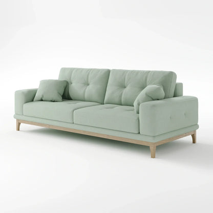 Sage Tufted 2-Seater Convertible Sofa Bed