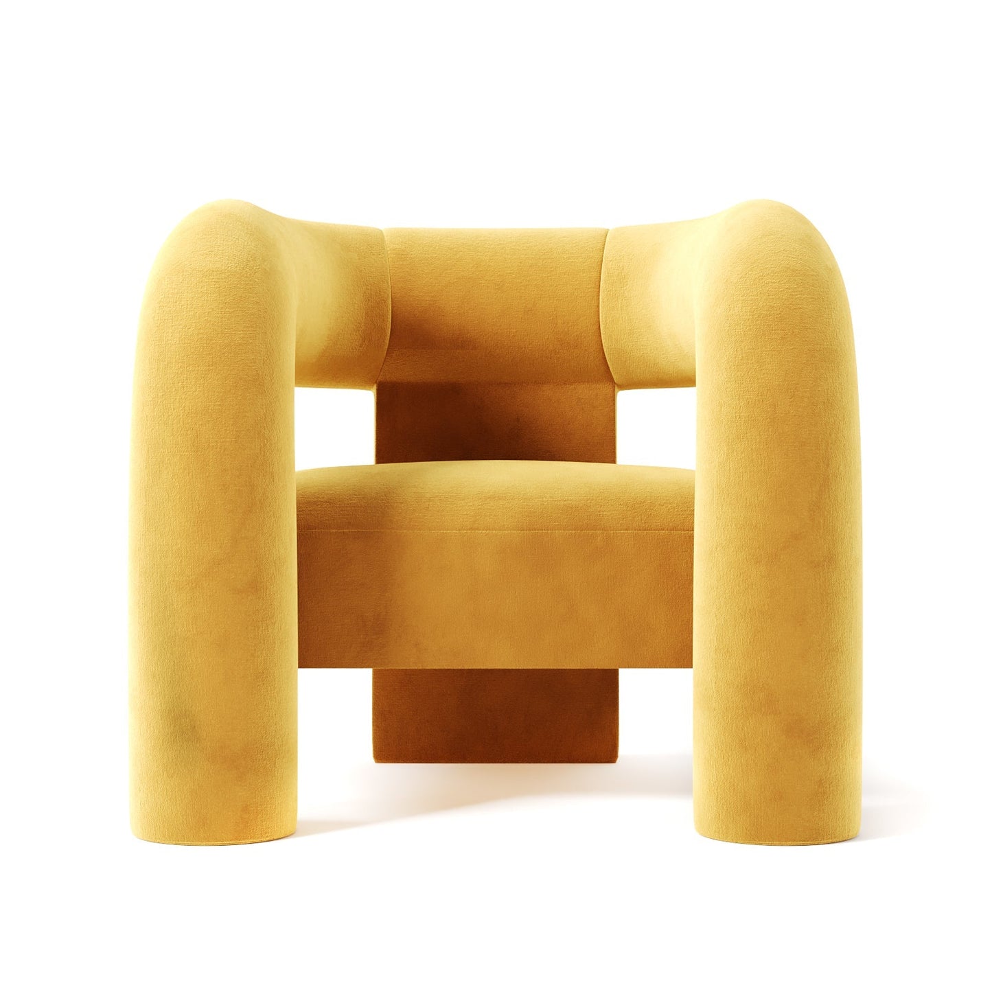 The Veridian Lounge: Architectural Sculptural Chair in Forest Velvet