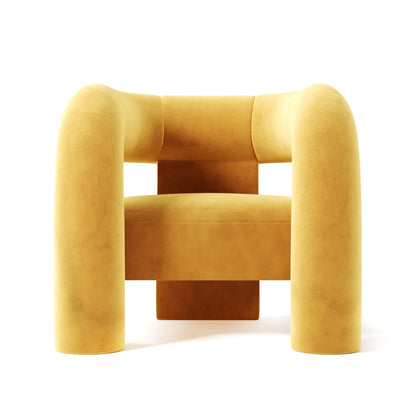 The Veridian Lounge: Architectural Sculptural Chair in Forest Velvet
