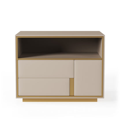 Blush Velvet Touch Bedside Table