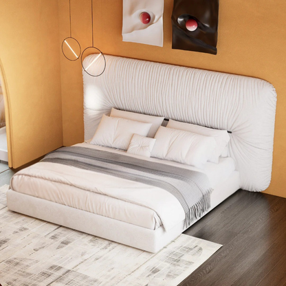 Solstice Pleated Velvet Grand Bed