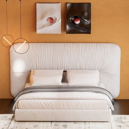 Solstice Pleated Velvet Grand Bed