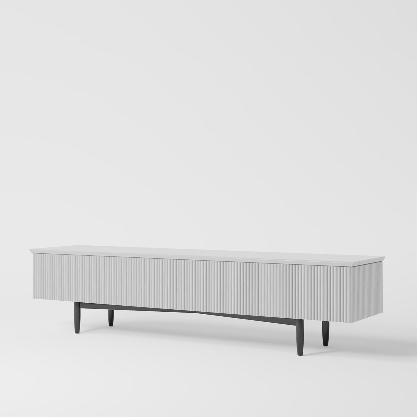 Ultra-Sleek Minimalist Black Media Console