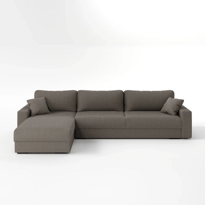 Earth-Tone Grand Sectional 4 Bed Sofa Bed