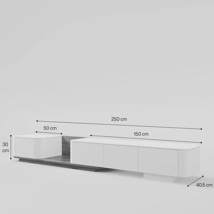 The Flow Console: Cream White Media Unit