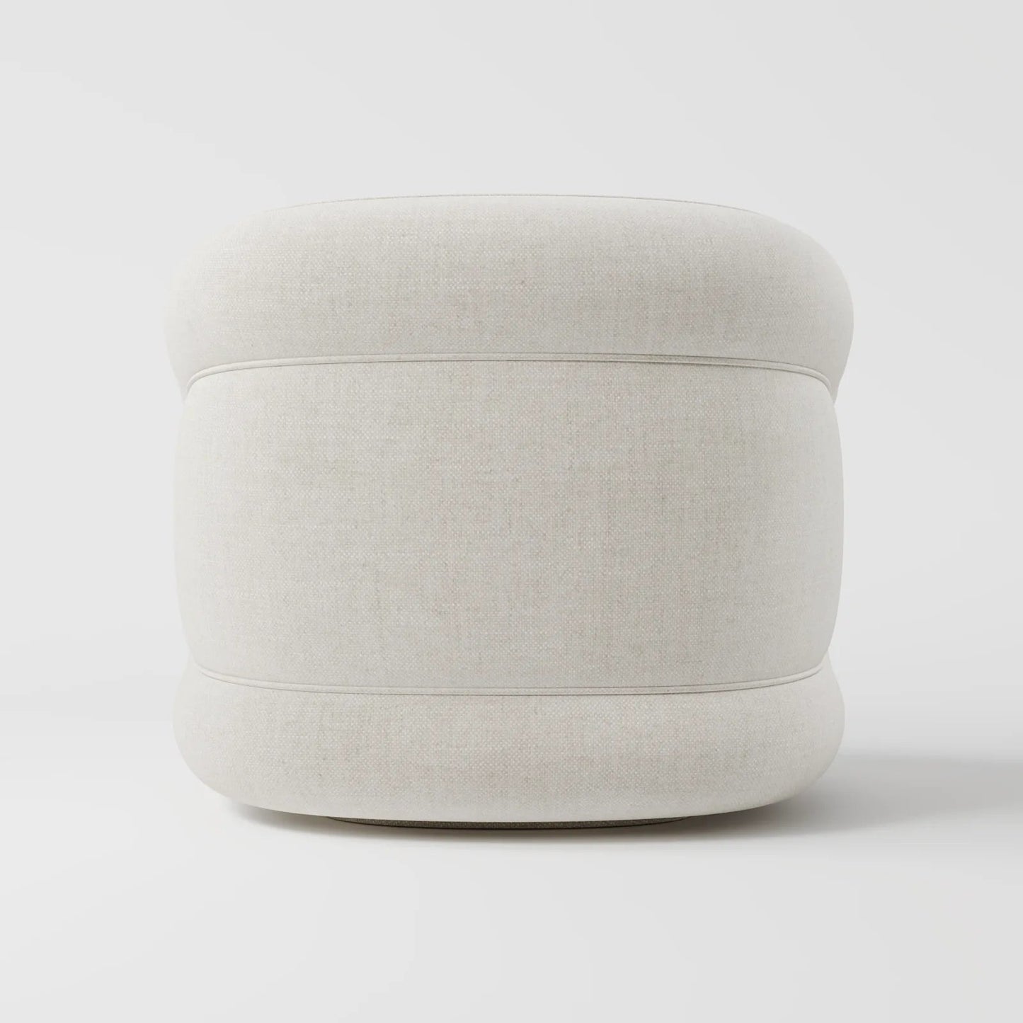 The Serene Lounge: Modern Integrated Armchair in Ivory Texture