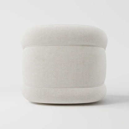 The Serene Lounge: Modern Integrated Armchair in Ivory Texture