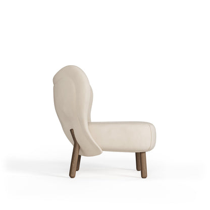 Scandi-Inspired Soft White Bouclé Occasional Arm Chair