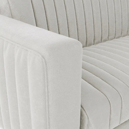 Luxe Ribbed Velvet 3-Seater Sofa Bed