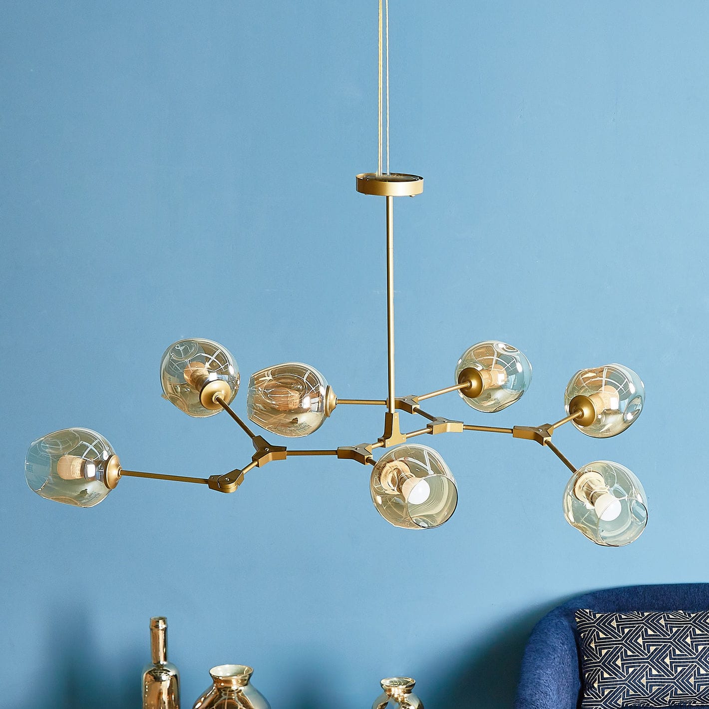 Galaxy Cluster Chandelier | Modern Glass Globe Light UAE