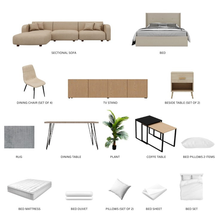 Beige/1-Bedroom20Items
