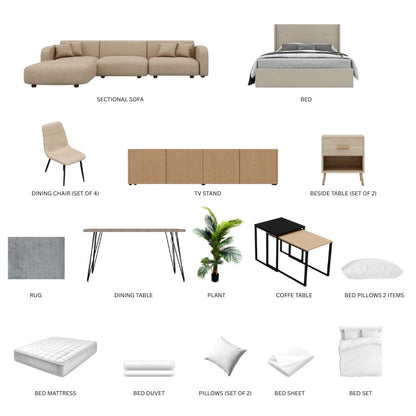 Beige/1-Bedroom20Items