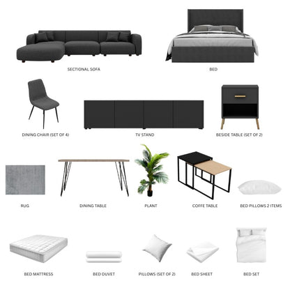 Gray/1-Bedroom20Items