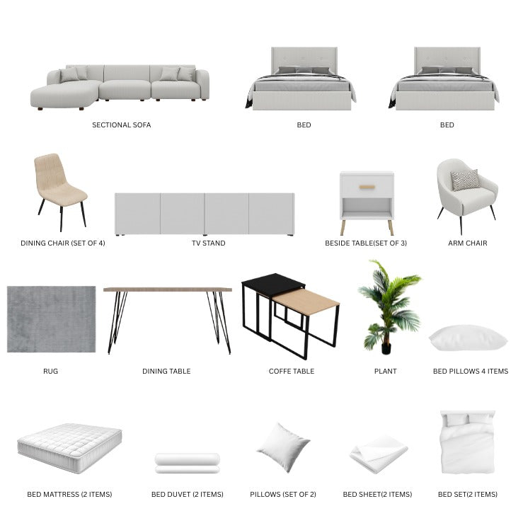 White/2-Bedroom29Items