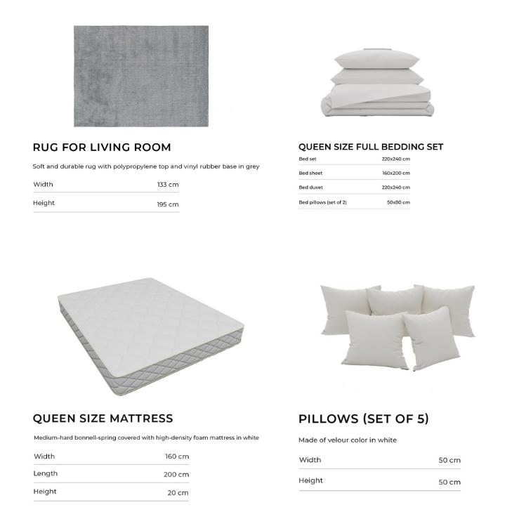 White/1-Bedroom20Items