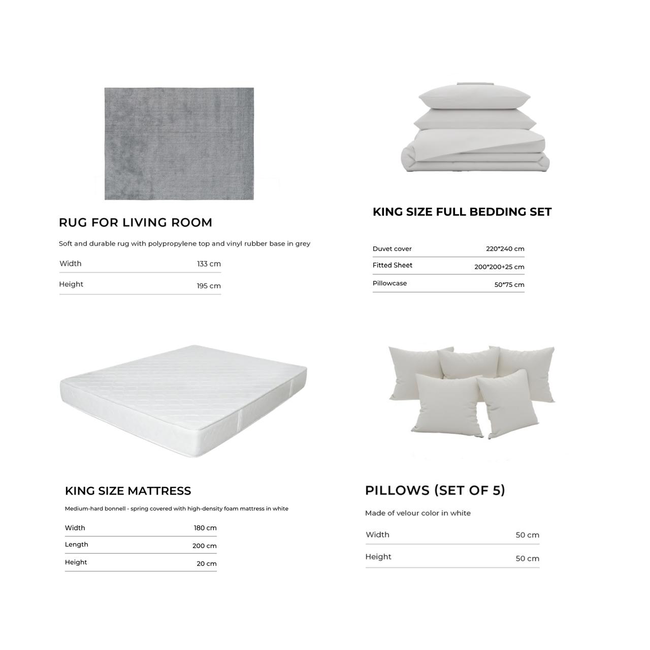 White/1Bedroom/20Items