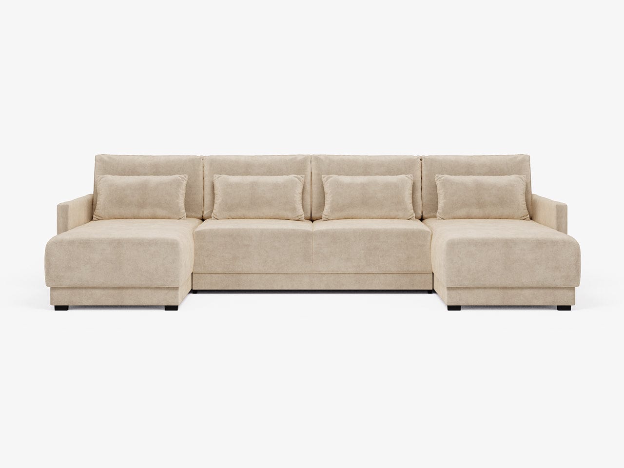 Artisan Slate U-Shaped Sectional Sofa Bed